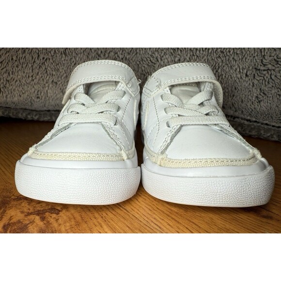 Nike Court Legacy Toddler Baby 4c Triple White Sneaker No Tie Shoes Stretch Easy - Picture 8 of 11